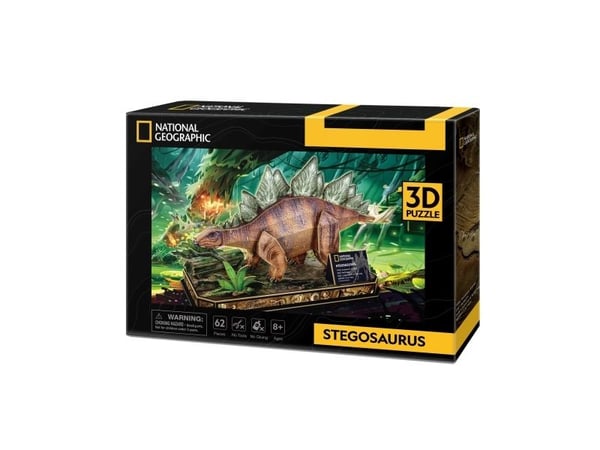CubicFun Stegosaurus, 62 stykker, Dyr, 8 år