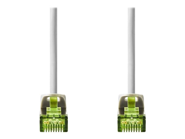 Nedis - Koblingskabel - RJ-45 (hann) rett til RJ-45 (hann) rett - 10 m - 6 mm - SFTP - CAT 7 - halogenfri, formstøpt, uten hindringer - grå