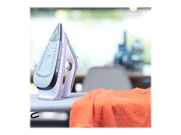 Braun TexStyle 5 SI 5037 VI - Dampstrykejern med automatisk slukking - såleplate: FreeGlide 3D SuperCeramic - 2700 W - fiolett