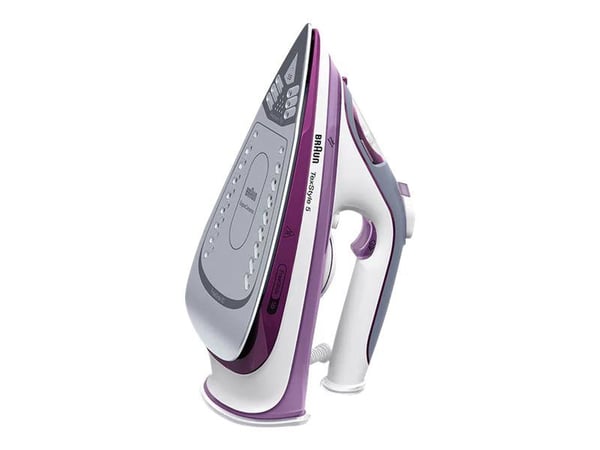 Braun TexStyle 5 SI 5037 VI - Dampstrykejern med automatisk slukking - såleplate: FreeGlide 3D SuperCeramic - 2700 W - fiolett