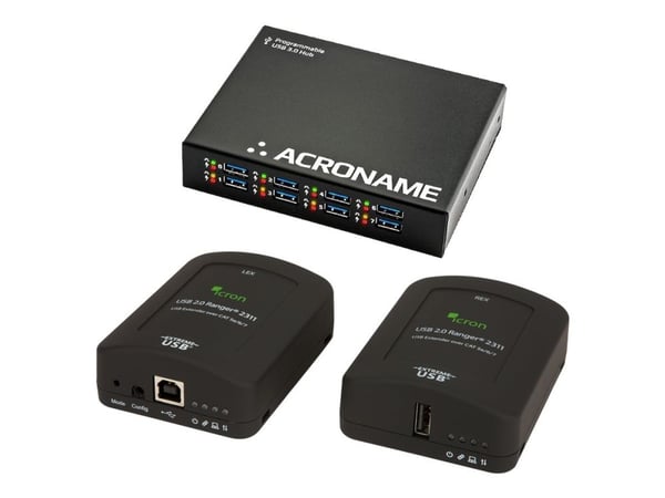 Acroname USBHub3+ - BYOD-ratkaisu Poly Studio Room Kit - keskittin - 8 x USB 3.2 Gen 1 - pöytätietokone - med Icron USB 2.0 Ranger 2311