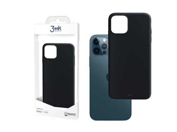 3MK Matt Case, Rund (shell case), Apple, iPhone 12/1, 15,5 cm (6.1"), Svart