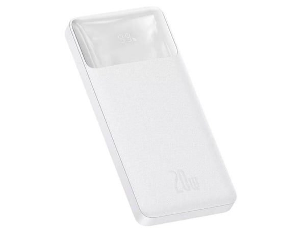 Baseus PPBD050502, 10000 mAh, Lithium Polymer (LiPo), Adaptive Fast Charging, 20 W, Hvit