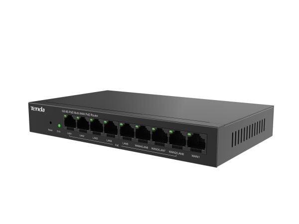 Tenda G0-8G-PoE, Ethernet WAN, Gigabit Ethernet, Sort