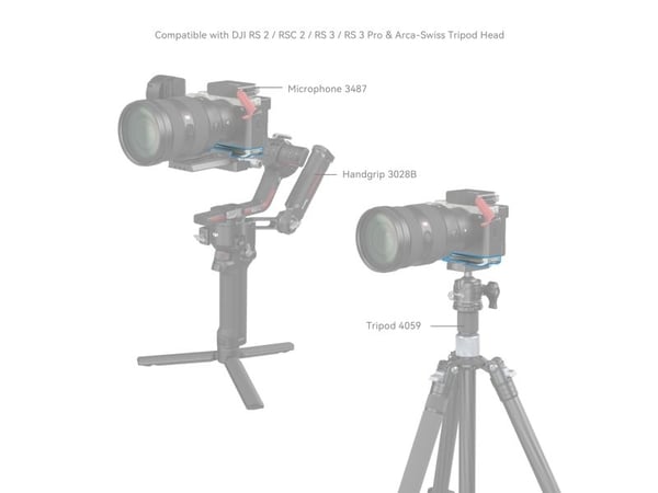 SmallRig 4439, Asennuslevy, Hopea, Alumiini, Ruostumaton teräs, 1/4-20", Kiina, Sony Alpha 7C II Sony Alpha 7CR