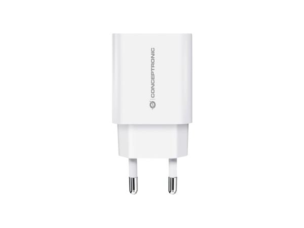 Conceptronic - Strömadapter - 20 watt - 3 A - PD 3.0 (USB-C) - vit