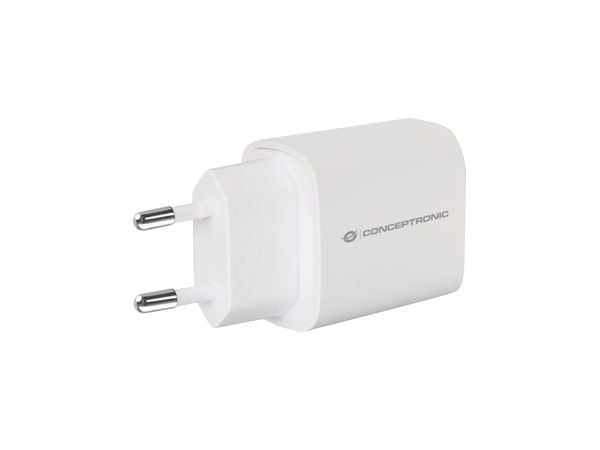 Conceptronic - Strömadapter - 20 watt - 3 A - PD 3.0 (USB-C) - vit