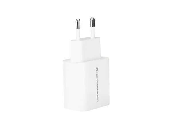 Conceptronic - Strömadapter - 20 watt - 3 A - PD 3.0 (USB-C) - vit