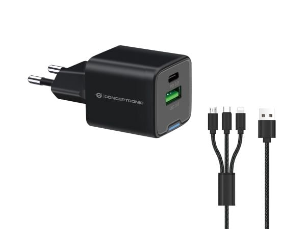 Conceptronic ALTHEA - Strömadapter - på kabel: USB-C