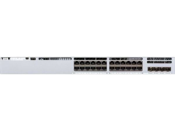 Cisco Catalyst 9300L - Network Essentials - switch - L3 - Styrt - 24 x 10/100/1000 (PoE+) + 4 x Gigabit SFP (opplink) - rackmonterbar - PoE+ (505 W)