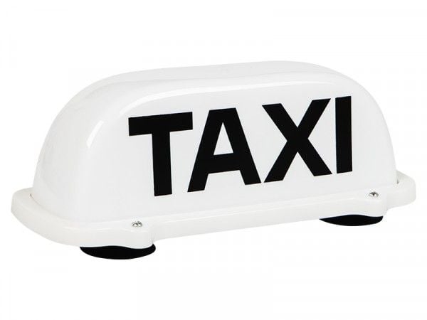 Blow varningslampa TAXI för taxi med sugpropp