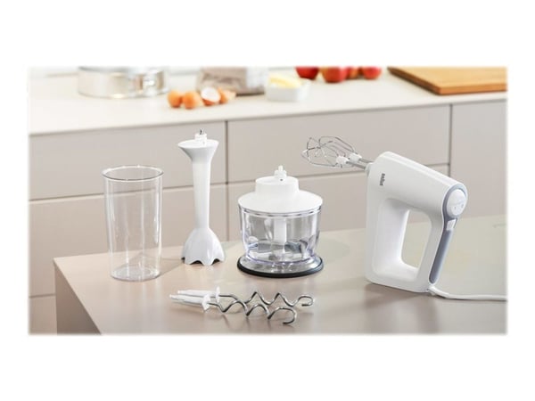 Braun MultiMix 3 HM 3135 WH - Handmixer - 500 W - vit / grå