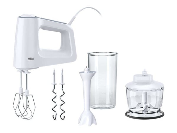 Braun MultiMix 3 HM 3135 WH - Håndmikser - 500 W - hvit/grå
