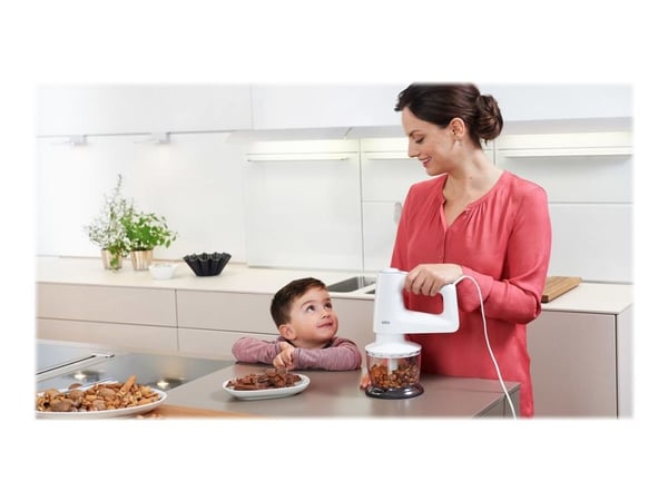 Braun MultiMix 3 HM 3135 WH - Handmixer - 500 W - vit / grå