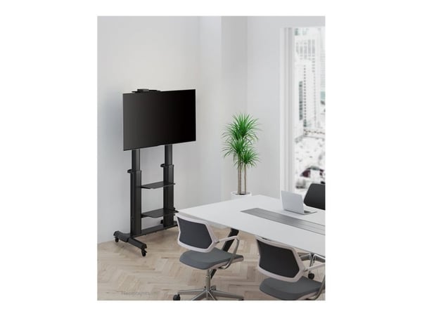 Neomounts AWL28-220BL1 - Hylde - for mediabox - sort - ovenpå fladpanel