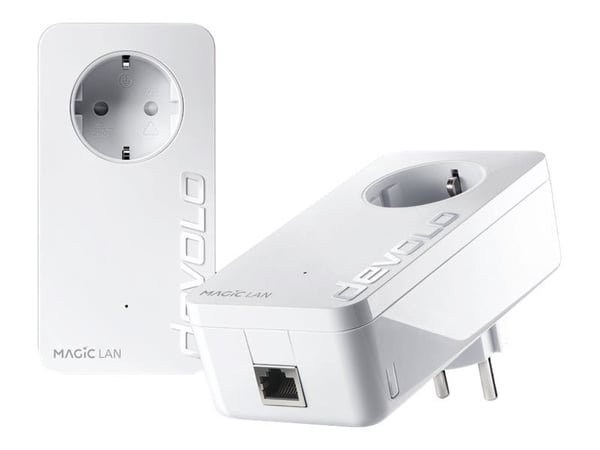 devolo Magic 1 LAN - Starter Kit - bro 1GbE, HomeGrid - veggpluggbar (en pakke 2)
