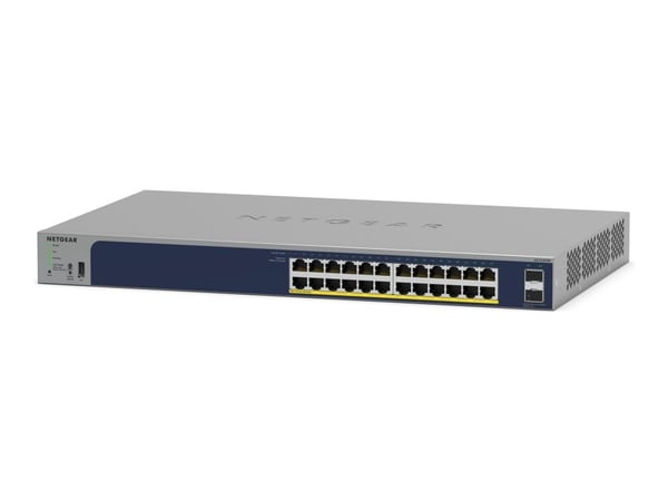 NETGEAR Smart GS728TPP - Switch - L3 Lite - smart - 24 x 10/100/1000 (PoE+) + 4 x SFP - rackmonterbar - PoE+ (720 W)