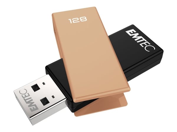 EMTEC C350 Brick - USB-flashstasjon - 128 GB - USB 2.0 - oransje