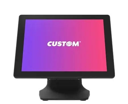 Custom - POS terminal (POS) - 1 x Core i3 - GigE - skjerm: LED 15" 1024 x 768 (XGA) - svart