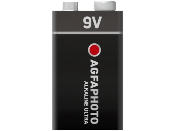 AgfaPhoto 110-851808, Engangsbatteri, 9V, Alkalinsk, 9 V, 1 stykker, Sort, Rød, Hvit
