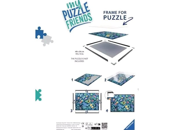 Ravensburger 17901, Puzzle frame, 12 År, Svart
