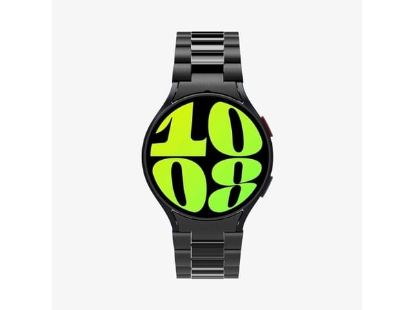 Spigen AMP06499, Band, Smartklokke, Sort, Samsung, Samsung - Galaxy Watch 6 (44mm), Rustfritt stål
