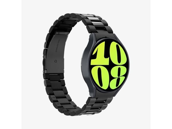 Spigen AMP06499, Band, Smartklokke, Sort, Samsung, Samsung - Galaxy Watch 6 (44mm), Rustfritt stål