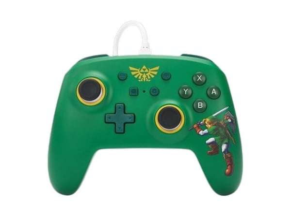 PowerA - Legend of Zelda - spelkontroll - kabelansluten - Hyrule Defender - för Nintendo Switch, Nintendo Switch OLED