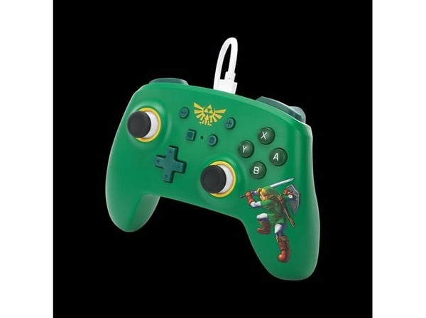 PowerA - Legend of Zelda - spelkontroll - kabelansluten - Hyrule Defender - för Nintendo Switch, Nintendo Switch OLED