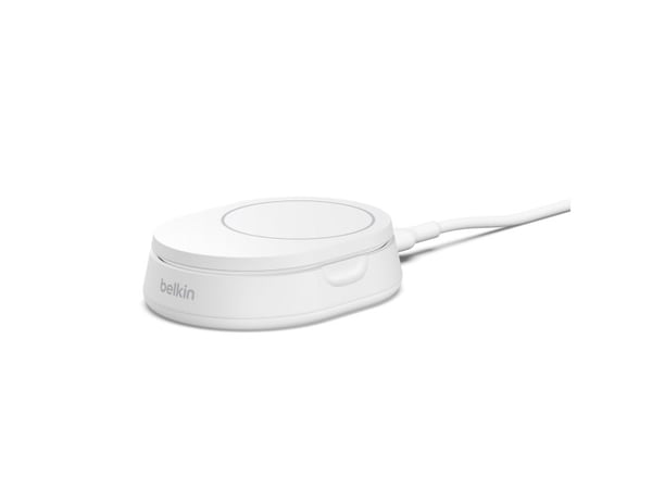 Belkin BoostCharge Pro - Trådløst ladestativ - magnetisk + AC-strømadapter - 15 watt - hvit