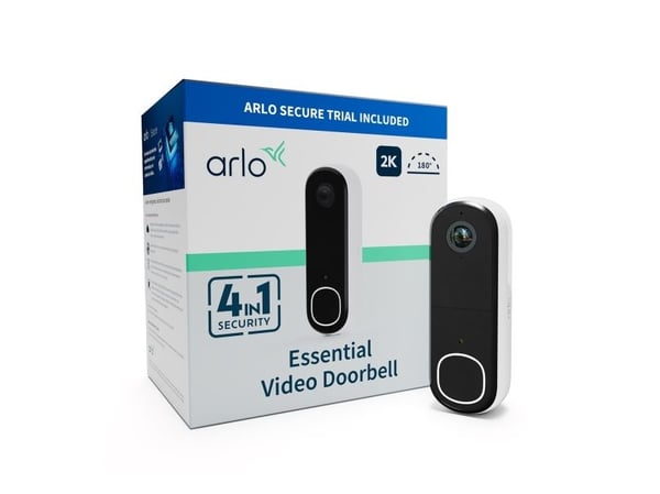 Arlo Video Doorbell 2K (2nd Generation) - Smart dørklokke - med kamera - trådløs - Wi-Fi - 2.4 Ghz - hvit