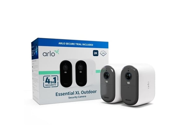 Arlo Essential XL - 2. generasjon - nettverksovervåkingskamera - innendørs, utendørs - værbestandig - farge (Dag og natt) - 4 MP - 2560 x 1440 - ly...