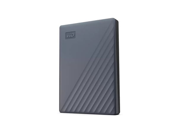 WD My Passport WDBWML0020BGY - Harddisk - kryptert - 2 TB - ekstern (bærbar) - USB 3.2 Gen 1 (USB-C kontakt) - 256-bit AES - silikongrå