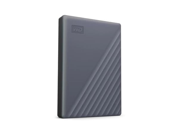 WD My Passport WDBWML0020BGY - Harddisk - kryptert - 2 TB - ekstern (bærbar) - USB 3.2 Gen 1 (USB-C kontakt) - 256-bit AES - silikongrå