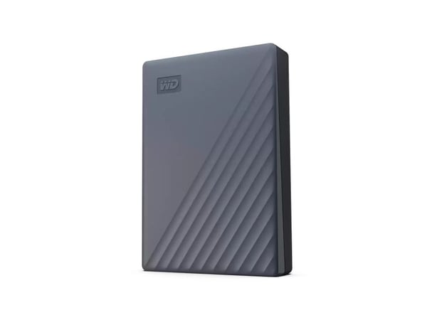 WD My Passport WDBRMD0040BGY-WESN - Harddisk - kryptert - 4 TB - ekstern (bærbar) - USB 3.2 Gen 1 - 256-bit AES - silikongrå