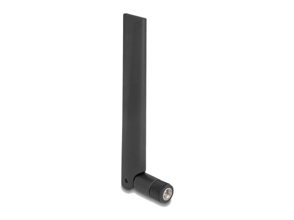 Delock - Antenne - SMA plug, with tilt joint, WiFi 6E, - dipol - WLAN - 3 dBi - rundtstrålende - svart