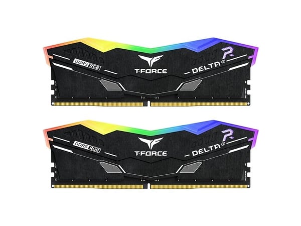 T-Force DELTAa RGB - DDR5 - sett - 32 GB: 2 x 16 GB - DIMM 288-pin - 3000 MHz / PC5-48000 - CL30 - 1.35 V - ikke-bufret - on-die ECC - svart