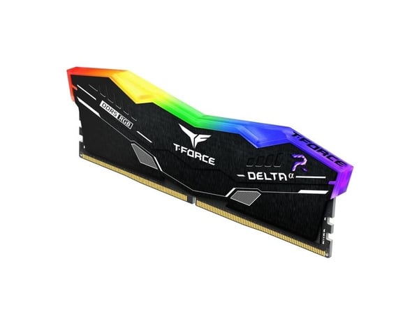 T-Force DELTAa RGB - DDR5 - sett - 32 GB: 2 x 16 GB - DIMM 288-pin - 3000 MHz / PC5-48000 - CL30 - 1.35 V - ikke-bufret - on-die ECC - svart
