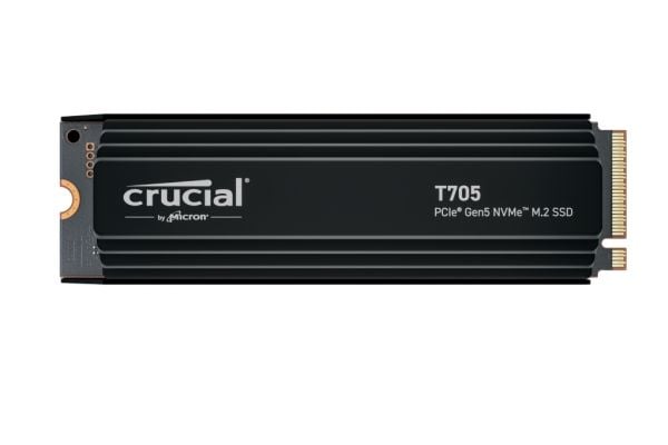 Crucial T705 - SSD - kryptert - 2 TB - intern - M.2 2280 - PCI Express 5.0 (NVMe) - TCG Opal Encryption 2.01 - integrert kjøle