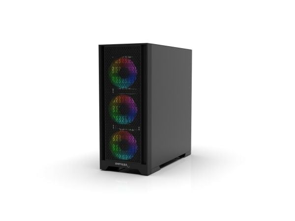 Inca EMG-15XB, Midi Tower, PC, Svart, ATX, Micro ATX, Mini-ATX, ABS, Metall, Spilling