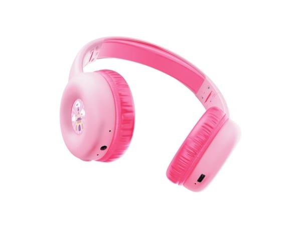 Trust Nouna - Hodetelefoner med mikrofon - on-ear - Bluetooth - trådløs, kablet - 3,5 mm jakk - rosa
