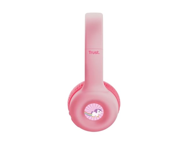 Trust Nouna - Hodetelefoner med mikrofon - on-ear - Bluetooth - trådløs, kablet - 3,5 mm jakk - rosa