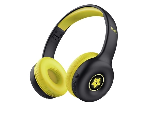 Trust Nouna - Hodetelefoner med mikrofon - on-ear - Bluetooth - trådløs, kablet - 3,5 mm jakk - svart