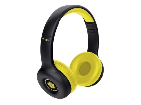 Trust Nouna - Hodetelefoner med mikrofon - on-ear - Bluetooth - trådløs, kablet - 3,5 mm jakk - svart