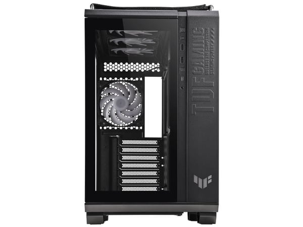 ASUS TUF Gaming GT502 Plus - Mid tower - ATX - sidepanel med vindu (herdet glass) - ingen strømforsyning - svart - USB/lyd