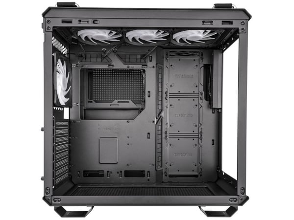ASUS TUF Gaming GT502 Plus - Mid tower - ATX - sidepanel med vindu (herdet glass) - ingen strømforsyning - svart - USB/lyd