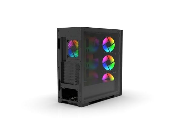 Inca EMG-17XB, Midi Tower, PC, Svart, ATX, Micro ATX, Mini-ITX, ABS, Metall, Spilling