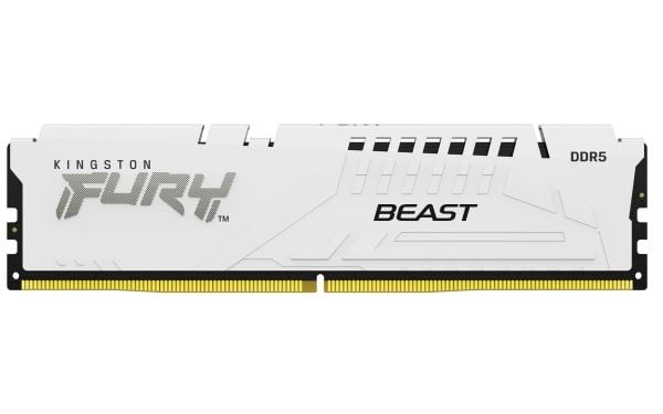 Kingston FURY Beast - DDR5 - sett - 32 GB: 2 x 16 GB - DIMM 288-pin - 6000 MT/s / PC5-48000 - CL30 - 1.4 V - ikke-bufret - on-die ECC - hvit