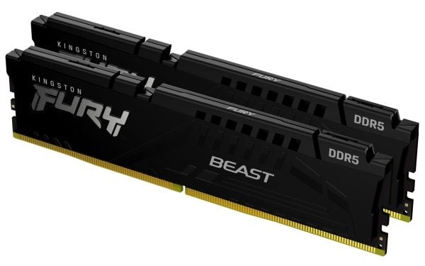 Kingston FURY Beast - DDR5 - sett - 64 GB: 2 x 32 GB - DIMM 288-pin - 6400 MHz / PC5-51200 - CL32 - 1.4 V - ikke-bufret - on-die ECC - svart