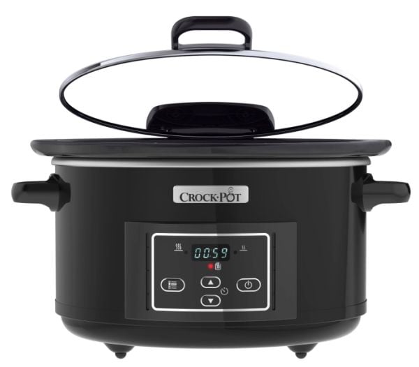 Crock-Pot CSC052X, 4,7 l, Sort, Sølv, Digitalt, 0,5 timer, 20 timer, Glass